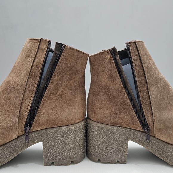 Cordani Finley Ankle Bootie Womens EU 40 Fango Tan Suede Platform Heel Lug Sole - Picture 4 of 14